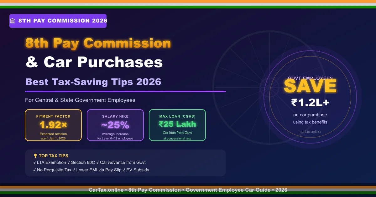 8th Pay Commission & Car Purchases: Best Tax-Saving Tips for Government Employees 2026