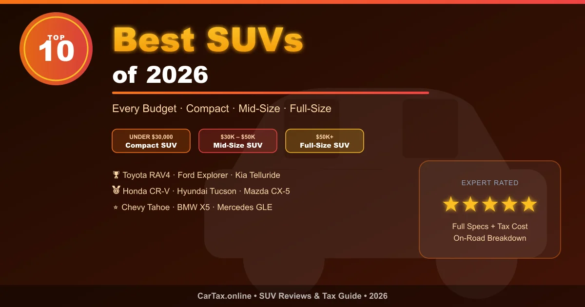 Best SUVs of 2026: Top 10 Picks for Every Budget (Compact, Mid-Size & Full-Size)
