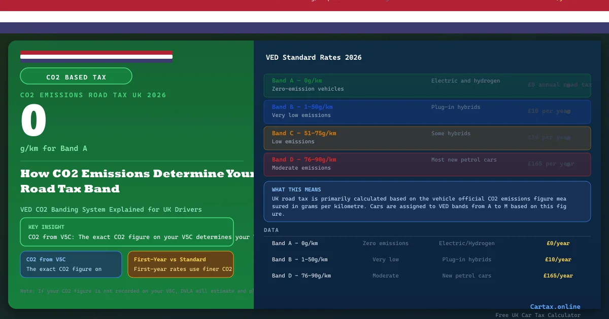 Car Tax and CO2 Emissions UK 2026: How Emissions Determine Your Road Tax