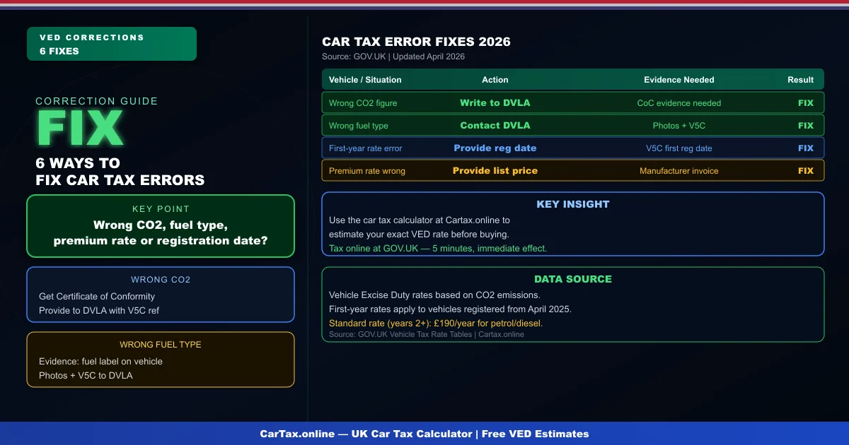 6 Fixes for Car Tax Errors UK 2026: Complete Guide