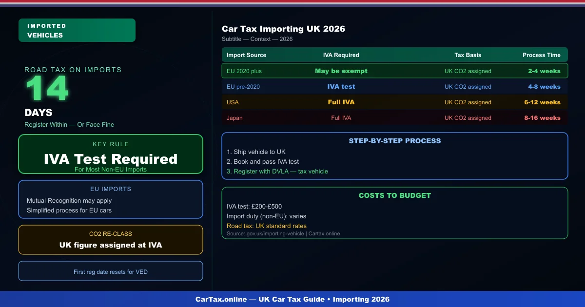 Car Tax and Importing a Car UK 2026: Road Tax on Foreign Vehicles