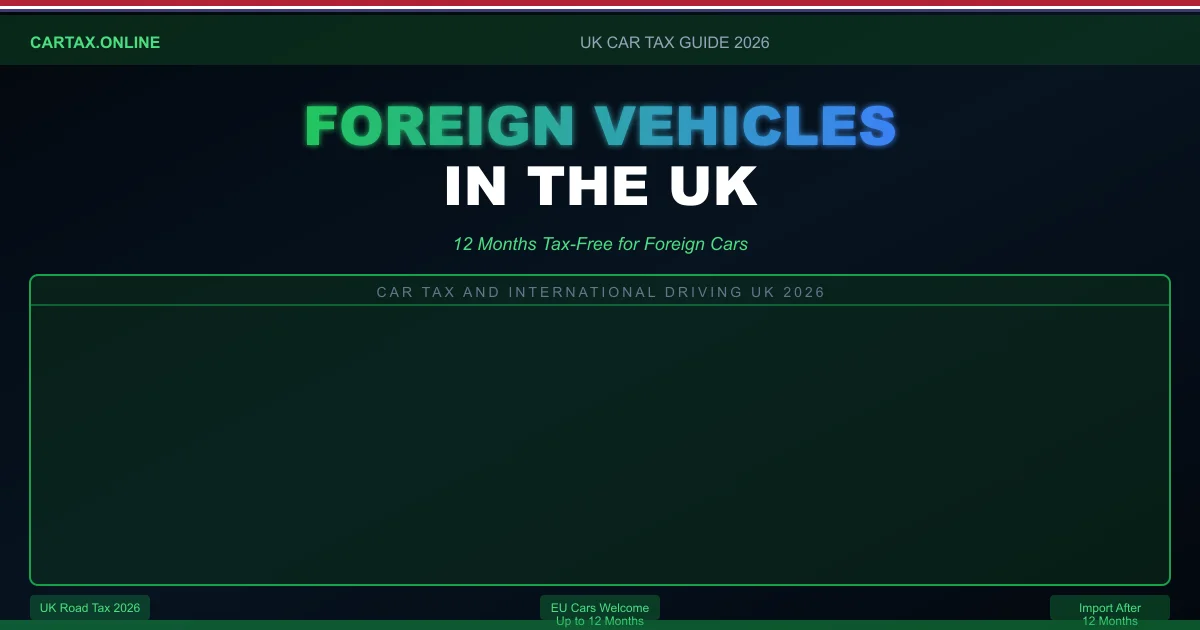 Car Tax and International Driving UK 2026: Foreign Licence Tax Rules