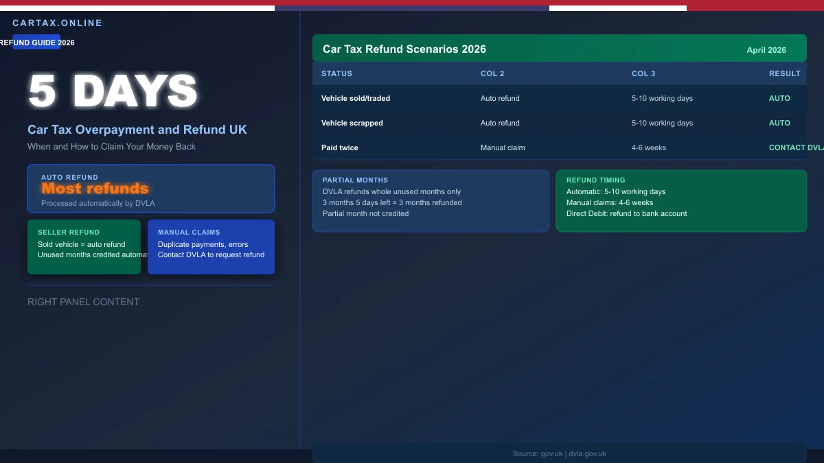 Car Tax Overpayment and Refund UK 2026: When and How to Claim