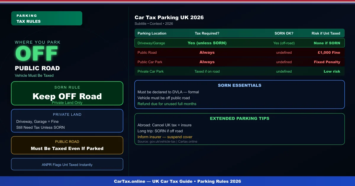 Car Tax and Parking UK 2026: Road Tax Implications for Parking Arrangements