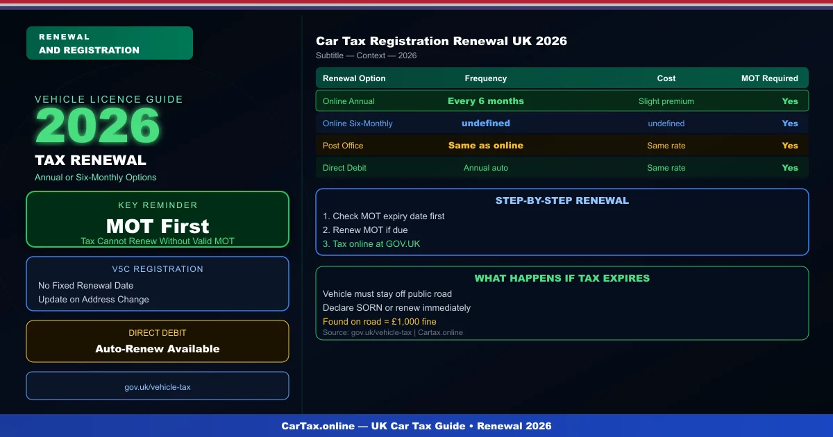 Car Tax Registration Renewal UK 2026: Vehicle Licence and Registration