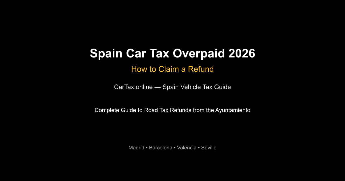 spain car tax overpaid 2026 -- Spain Car Tax Overpaid — How 