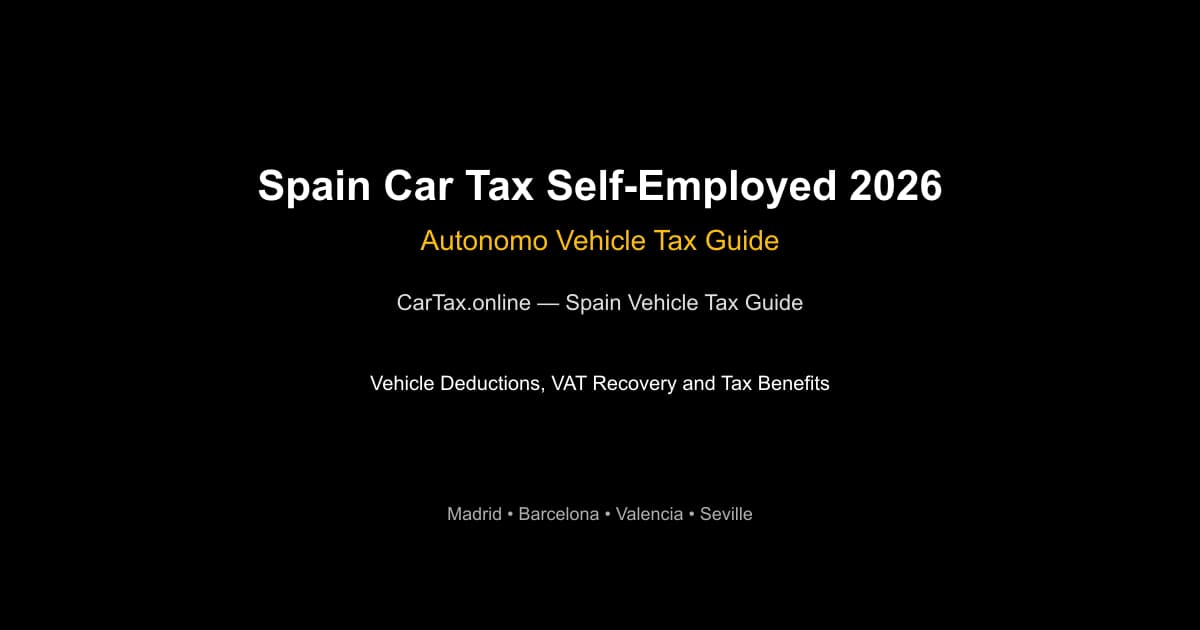 spain car tax self employed 2026 -- Spain Car Tax for Self-E