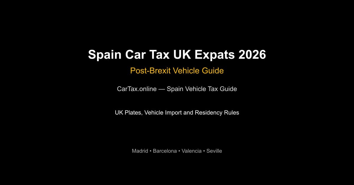 spain car tax uk expats 2026 -- Spain Car Tax for UK Expats 