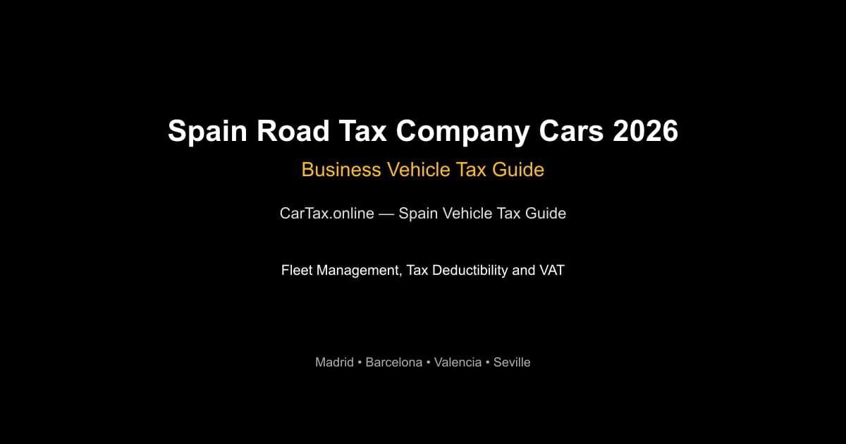 spain road tax company cars 2026 -- Spain Road Tax for Compa