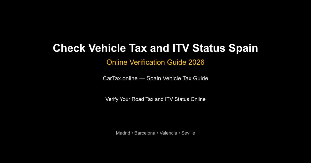 check vehicle tax itv status spain 2026 -- Check Your Vehicl