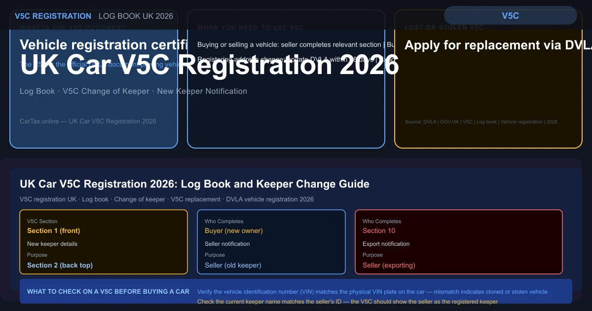 UK Car Registration V5C 2026: Log Book and Registration Guide