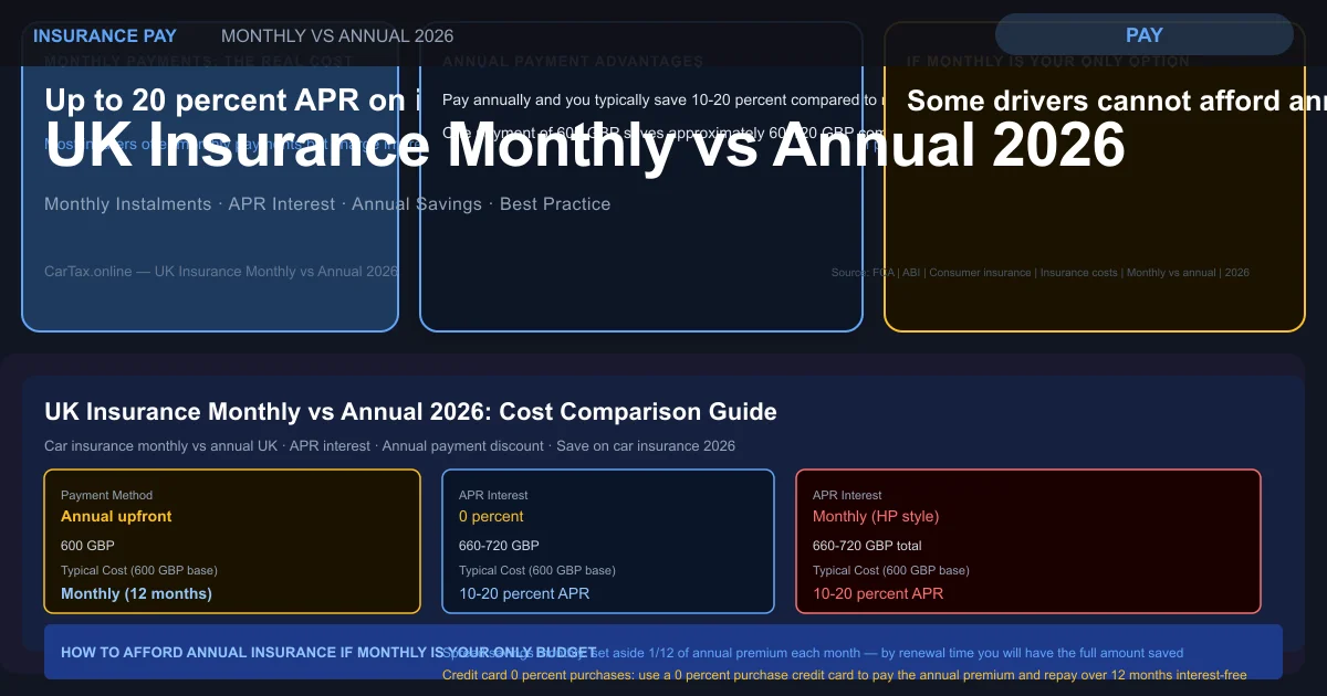 UK Car Insurance: Monthly vs Annual Payment 2026 Guide