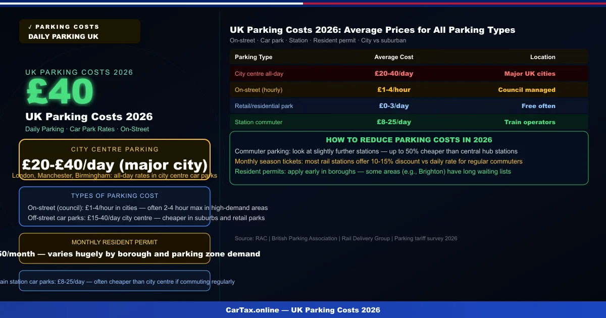 UK Parking Costs 2026: City Centre Rates Guide