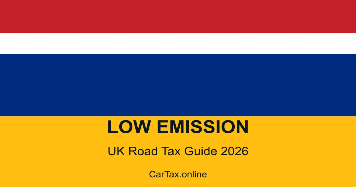 Road Tax Low Emission 2026