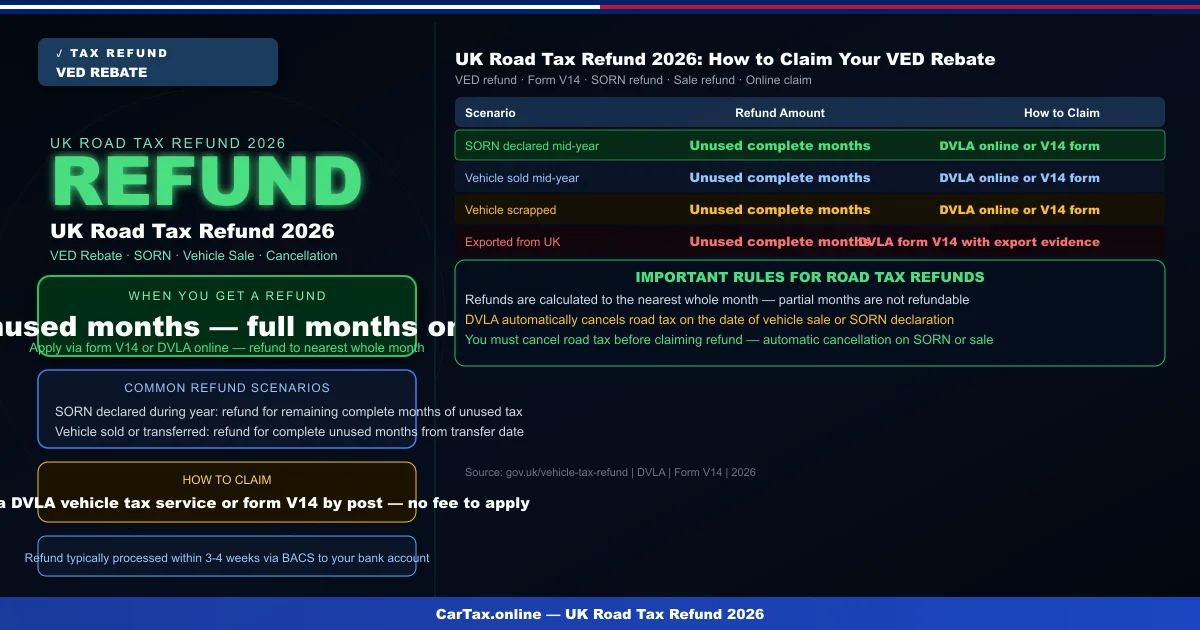 UK Road Tax Refund 2026: How to Cancel & Get Your Money Back