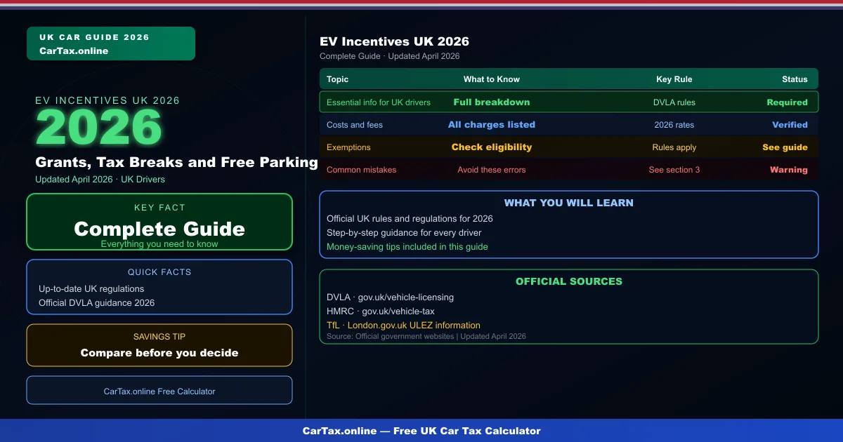 EV Incentives UK 2026: Grants, Tax Breaks and Free Parking