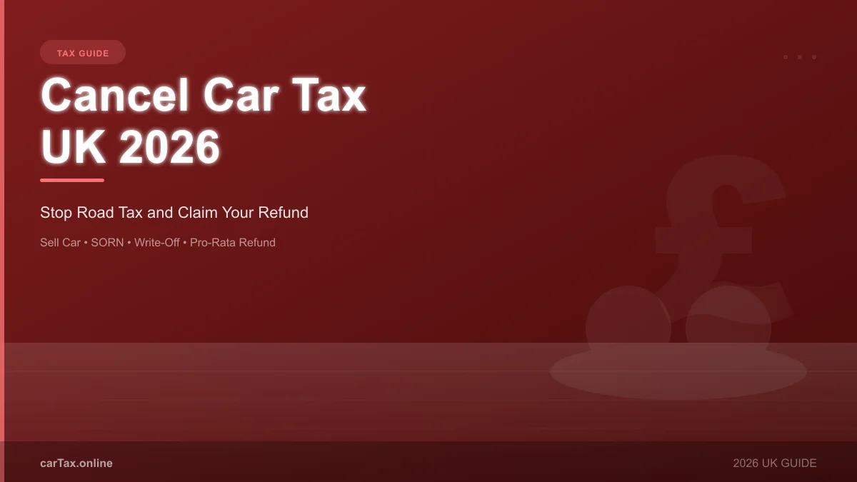 cancel car tax uk 2026 claim road tax refund