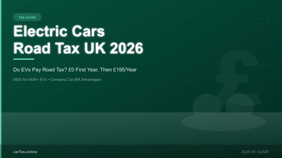 electric cars road tax uk 2026 do evs pay road tax