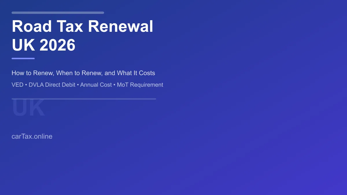 road tax renewal uk 2026 dvla vehicle excise duty annual renewal