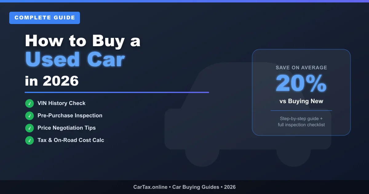 how to buy a used car 2026 step by step guide checklist