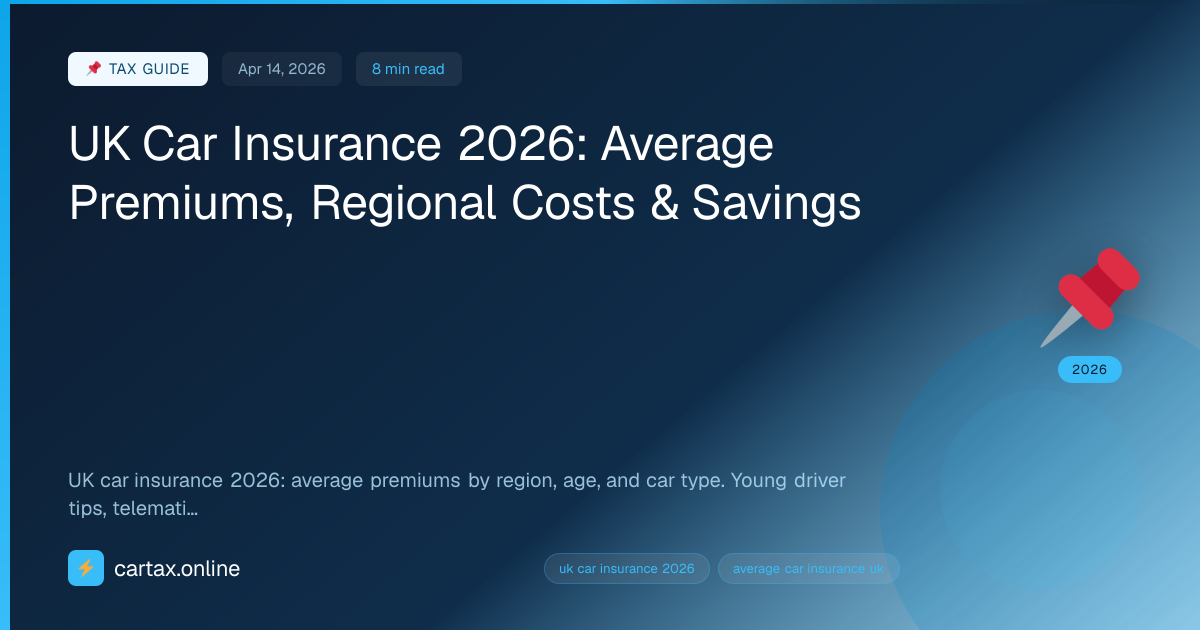 UK Car Insurance 2026: Average Premiums, Regional Costs