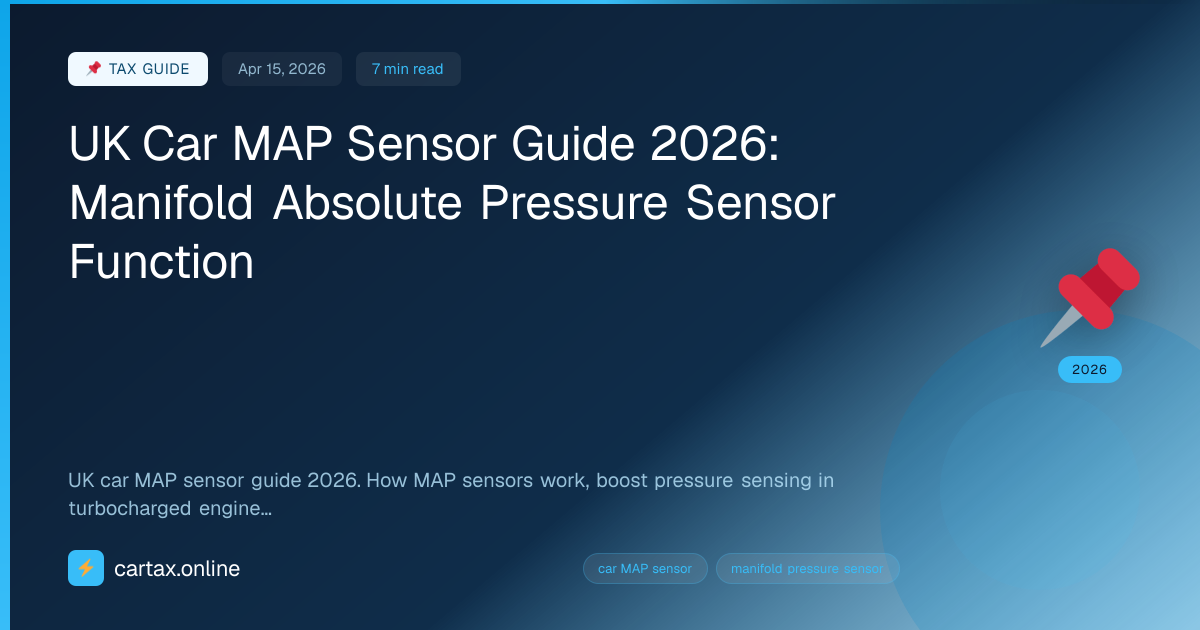 UK Car MAP Sensor Guide 2026: Manifold Absolute Pressure ...