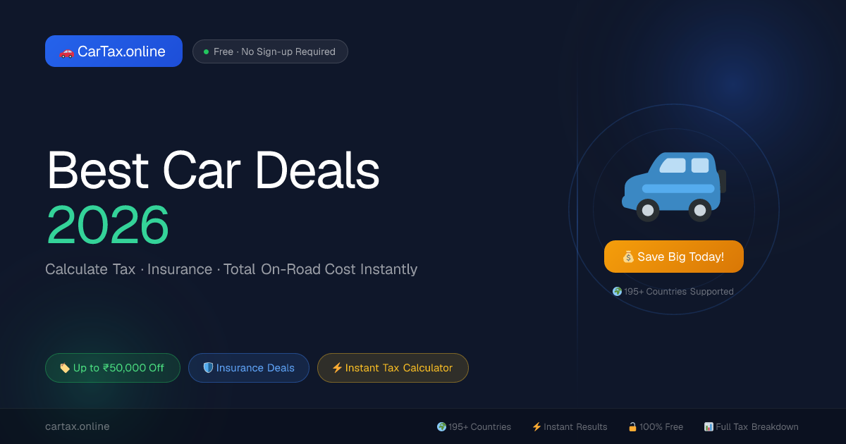 Car Tax Calculator for 195+ Countries – Free